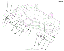 61&quot; Mower Deck Group - Rollers