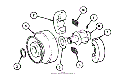 Clutch - 1&quot; Bore - 8 HP Engines (Early Models)