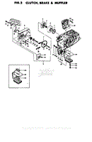 Assembly 2 - Clutch, Brake &amp; Muffler