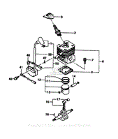 Assembly 1 - Engine / Cylinder Piston, Crankshaft