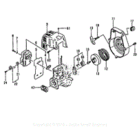 Assembly 4 - Clutch, Starter, Muffler Components