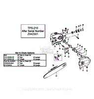 Assembly 2 - Side Cover, Sprocket, Bar &amp; Chain (After Serial Z042301)