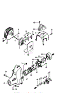 Assembly 4 - Clutch, Muffler, Anti-Vibe, Fan Case