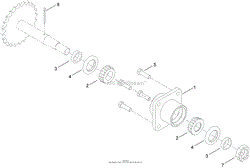 AXLE AND BEARING ASSEMBLY NO. 116-7645