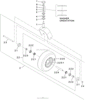 CASTER WHEEL AND FORK ASSEMBLY