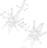 LH TINE WHEEL ASSEMBLY NO. 116-6739