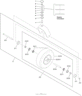 CASTER WHEEL AND FORK ASSEMBLY