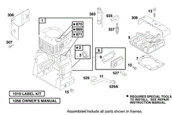 ENGINE BRIGGS &amp; STRATTON MODEL 92252-0129-02(10)