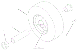 CASTOR WHEEL AND TIRE ASSEMBLY