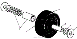 CASTOR WHEEL ASSEMBLY NO. 27-1050 (OPTIONAL)