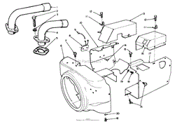 ENGINE, ONAN MODEL NO. B48G-GA020 TYPE NO. 4139F ENGINE AIR HOUSING