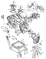 ENGINE ONAN MODEL NO. B48G-GA020 TYPE NO. 4348G CYLINDER BLOCK AND OIL SYSTEM