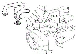 ENGINE, ONAN MODEL NO. B48G-GA020 TYPE NO. 4348G ENGINE AIR HOUSING