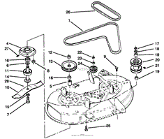 SPINDLE ASSEMBLY, IDLER PULLEYS &amp; BELTS