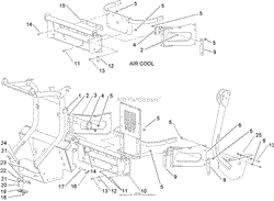 HOPPER AND BAGGER MOUNTING FRAME ASSEMBLY