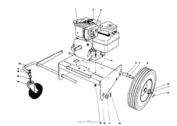 ENGINE AND BASE ASSEMBLY (MODEL 62912)