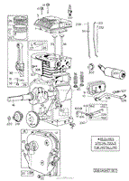 ENGINE BRIGGS &amp; STRATTON MODEL NO. 130202 TYPE 0492-01