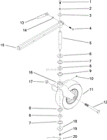 CASTOR WHEEL ASSEMBLY NO. 107-9410