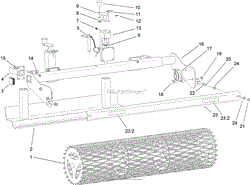 SCRAPER AND ROLLER ASSEMBLY