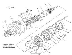 HYDRAULIC MOTOR ASSEMBLY NO. 105-4573