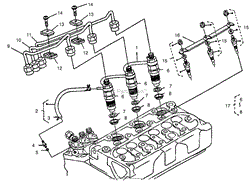 NOZZLE HOLDER AND GLOW PLUGS ASSEMBLY