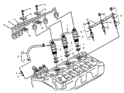 NOZZLE HOLDER AND GLOW PLUGS ASSEMBLY