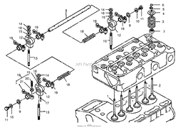 VALVE AND ROCKER ARM ASSEMBLY