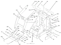 FRAME AND LOADER ARM ASSEMBLY