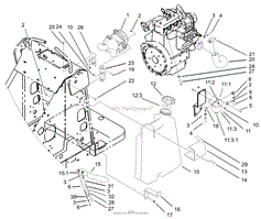 FUEL TANK AND AIR FILTER ASSEMBLY