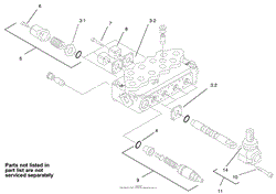 HYDRAULIC VALVE ASSEMBLY NO. 99-3070