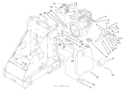 FUEL TANK AND AIR FILTER ASSEMBLY