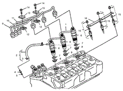 NOZZLE HOLDER AND GLOW PLUGS ASSEMBLY