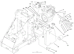 FUEL TANK AND AIR FILTER ASSEMBLY