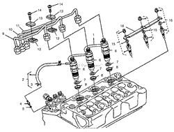 NOZZLE HOLDER AND GLOW PLUGS ASSEMBLY