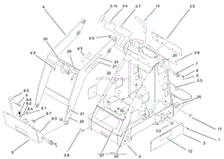 FRAME AND LOADER ARM ASSEMBLY