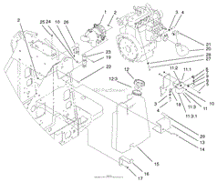 FUEL TANK AND AIR FILTER ASSEMBLY