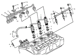 NOZZLE HOLDER AND GLOW PLUGS ASSEMBLY