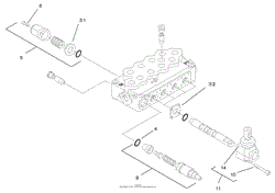 HYDRAULIC VALVE KIT ASSEMBLY NO. 104-7422