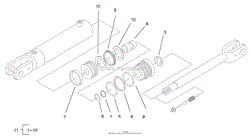 KIT-HYDRAULIC CYLINDER NO. 100-4163