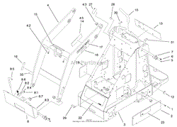 FRAME AND LOADER ARM ASSEMBLY