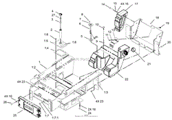 MAIN FRAME AND FUEL TANK ASSEMBLY