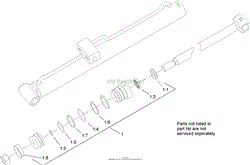 LEFT HAND HYDRAULIC LIFT CYLINDER ASSEMBLY NO. 104-6267