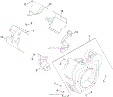 BLOWER HOUSING AND BAFFLE ASSEMBLY KOHLER CH20S 64725