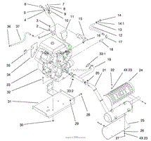 ENGINE AND MOUNTING ASSEMBLY