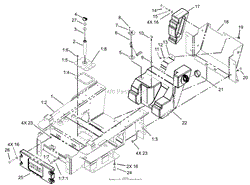 MAIN FRAME AND FUEL TANK ASSEMBLY