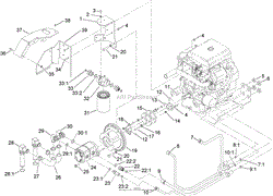 HYDRAULIC PUMP AND FILTER ASSEMBLY