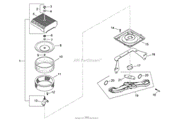 AIR INTAKE AND FILTRATION ASSEMBLY KOHLER CH730-0162