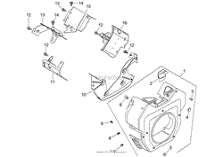 BLOWER HOUSING AND BAFFLE ASSEMBLY KOHLER CH730-0162