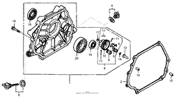 CRANKCASE COVER ASSEMBLY HONDA GX390K1QNE2