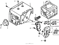 MUFFLER ASSEMBLY HONDA GX390K1QNE2